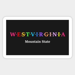 West Virginia, USA. Mountain State. Sticker